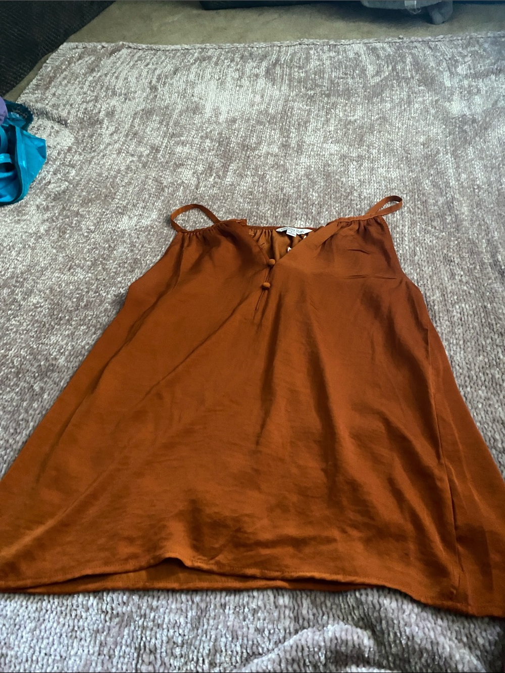 Women’s Rust Brown Sleeveless V-Neck Camisole Top